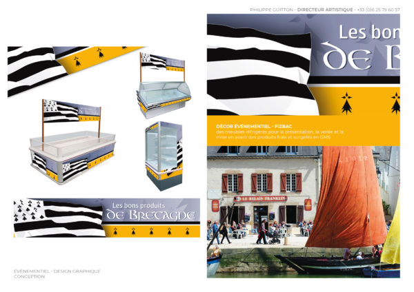 décor événementiel de bacs réfrigérés pour GMS